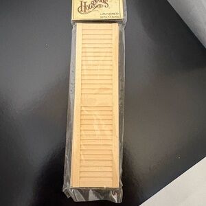 Houseworks louvered dollhouse miniature shutters made of unfinished wood‎ NWT